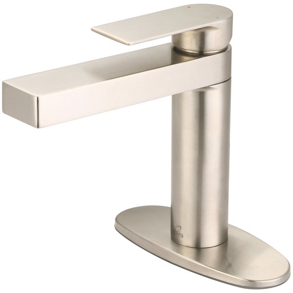 Olympia Single Handle Lavatory Faucet in PVD Brushed Nickel L-6001-WD-BN
